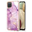 Silicone Candy Rubber Gel Fashionable Pattern Soft Case Cover Y05B for Samsung Galaxy F12 Clove Purple