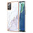 Silicone Candy Rubber Gel Fashionable Pattern Soft Case Cover Y05B for Samsung Galaxy Note 20 5G White