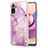 Silicone Candy Rubber Gel Fashionable Pattern Soft Case Cover Y05B for Xiaomi Poco M5S Clove Purple