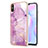 Silicone Candy Rubber Gel Fashionable Pattern Soft Case Cover Y05B for Xiaomi Redmi 9A Clove Purple