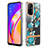 Silicone Candy Rubber Gel Fashionable Pattern Soft Case Cover Y06B for Oppo F19 Pro+ Plus 5G Cyan
