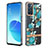 Silicone Candy Rubber Gel Fashionable Pattern Soft Case Cover Y06B for Oppo Reno6 5G Cyan