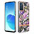 Silicone Candy Rubber Gel Fashionable Pattern Soft Case Cover Y06B for Oppo Reno6 5G Purple