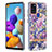 Silicone Candy Rubber Gel Fashionable Pattern Soft Case Cover Y06B for Samsung Galaxy A21s Clove Purple