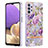 Silicone Candy Rubber Gel Fashionable Pattern Soft Case Cover Y06B for Samsung Galaxy A23 4G Clove Purple