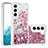 Silicone Candy Rubber Gel Fashionable Pattern Soft Case Cover Y06B for Samsung Galaxy S21 5G Rose Gold