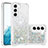 Silicone Candy Rubber Gel Fashionable Pattern Soft Case Cover Y06B for Samsung Galaxy S21 5G Silver