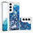 Silicone Candy Rubber Gel Fashionable Pattern Soft Case Cover Y06B for Samsung Galaxy S21 Plus 5G Blue