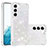 Silicone Candy Rubber Gel Fashionable Pattern Soft Case Cover Y06B for Samsung Galaxy S22 5G White