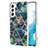Silicone Candy Rubber Gel Fashionable Pattern Soft Case Cover Y08B for Samsung Galaxy S21 5G Midnight Green