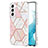 Silicone Candy Rubber Gel Fashionable Pattern Soft Case Cover Y08B for Samsung Galaxy S21 5G Pink