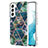 Silicone Candy Rubber Gel Fashionable Pattern Soft Case Cover Y08B for Samsung Galaxy S22 5G Midnight Green