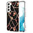 Silicone Candy Rubber Gel Fashionable Pattern Soft Case Cover Y09B for Samsung Galaxy S21 5G Black