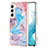 Silicone Candy Rubber Gel Fashionable Pattern Soft Case Cover Y10B for Samsung Galaxy S22 Plus 5G Blue