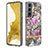 Silicone Candy Rubber Gel Fashionable Pattern Soft Case Cover Y12B for Samsung Galaxy S22 5G Clove Purple