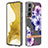Silicone Candy Rubber Gel Fashionable Pattern Soft Case Cover Y12B for Samsung Galaxy S22 5G Purple