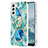 Silicone Candy Rubber Gel Fashionable Pattern Soft Case Cover Y13B for Samsung Galaxy S22 Plus 5G Blue