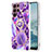 Silicone Candy Rubber Gel Fashionable Pattern Soft Case Cover Y13B for Samsung Galaxy S22 Ultra 5G Purple