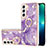 Silicone Candy Rubber Gel Fashionable Pattern Soft Case Cover Y16B for Samsung Galaxy S21 5G Purple