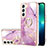 Silicone Candy Rubber Gel Fashionable Pattern Soft Case Cover Y16B for Samsung Galaxy S22 5G Clove Purple
