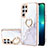 Silicone Candy Rubber Gel Fashionable Pattern Soft Case Cover Y16B for Samsung Galaxy S22 Ultra 5G White