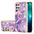 Silicone Candy Rubber Gel Fashionable Pattern Soft Case Cover Y16B for Samsung Galaxy S23 Ultra 5G Purple