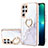 Silicone Candy Rubber Gel Fashionable Pattern Soft Case Cover Y16B for Samsung Galaxy S23 Ultra 5G White