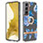 Silicone Candy Rubber Gel Fashionable Pattern Soft Case Cover Y17B for Samsung Galaxy S21 FE 5G Blue