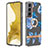 Silicone Candy Rubber Gel Fashionable Pattern Soft Case Cover Y17B for Samsung Galaxy S21 Plus 5G Blue