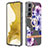 Silicone Candy Rubber Gel Fashionable Pattern Soft Case Cover Y17B for Samsung Galaxy S22 Plus 5G Purple