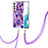 Silicone Candy Rubber Gel Fashionable Pattern Soft Case Cover Y18B for Samsung Galaxy S21 5G Purple