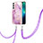 Silicone Candy Rubber Gel Fashionable Pattern Soft Case Cover Y21B for Samsung Galaxy S21 Plus 5G Clove Purple
