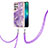 Silicone Candy Rubber Gel Fashionable Pattern Soft Case Cover Y21B for Samsung Galaxy S21 Ultra 5G Purple