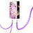 Silicone Candy Rubber Gel Fashionable Pattern Soft Case Cover Y21B for Samsung Galaxy S25 Ultra 5G Clove Purple