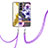 Silicone Candy Rubber Gel Fashionable Pattern Soft Case Cover Y22B for Samsung Galaxy S22 Plus 5G Purple