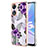 Silicone Candy Rubber Gel Fashionable Pattern Soft Case Cover YB3 for Oppo A78 5G Purple