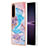 Silicone Candy Rubber Gel Fashionable Pattern Soft Case Cover YB4 for Sony Xperia 1 IV Blue