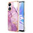 Silicone Candy Rubber Gel Fashionable Pattern Soft Case Cover YB5 for Oppo A78 5G Clove Purple