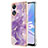 Silicone Candy Rubber Gel Fashionable Pattern Soft Case Cover YB5 for Oppo A78 5G Purple