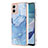 Silicone Candy Rubber Gel Fashionable Pattern Soft Case Cover YB7 for Motorola Moto G53 5G Blue