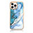 Silicone Candy Rubber Gel Fashionable Pattern Soft Case Cover YJ1 for Apple iPhone 13 Pro Blue