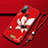 Silicone Candy Rubber Gel Flowers Soft Case Cover A01 for Oppo A32 Red Wine