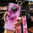 Silicone Candy Rubber Gel Flowers Soft Case Cover for Huawei Enjoy 20 Plus 5G Clove Purple