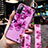 Silicone Candy Rubber Gel Flowers Soft Case Cover for Huawei Enjoy 20 Pro 5G Purple