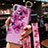 Silicone Candy Rubber Gel Flowers Soft Case Cover for Huawei Honor 10 Lite Purple