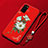 Silicone Candy Rubber Gel Flowers Soft Case Cover for Huawei Honor V30 Pro 5G Red