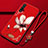 Silicone Candy Rubber Gel Flowers Soft Case Cover for Huawei Nova 5 Pro Red Wine