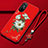 Silicone Candy Rubber Gel Flowers Soft Case Cover for Huawei Nova 8 Pro 5G Red