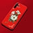 Silicone Candy Rubber Gel Flowers Soft Case Cover for Huawei P30 Pro New Edition Red Wine