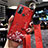 Silicone Candy Rubber Gel Flowers Soft Case Cover for Oppo A33 Red